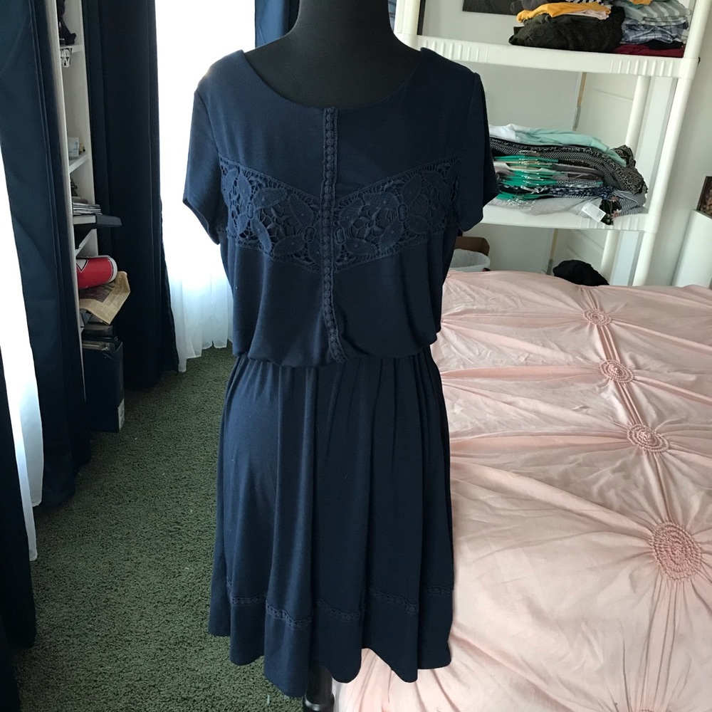 Maurices Navy Blue Pinch Dress